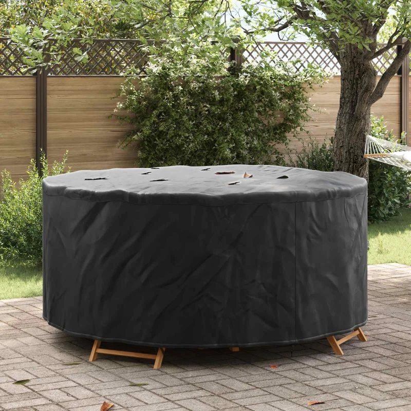 vidaXL Møbelbetræk Sort 200x200x71 cm 600D Oxford