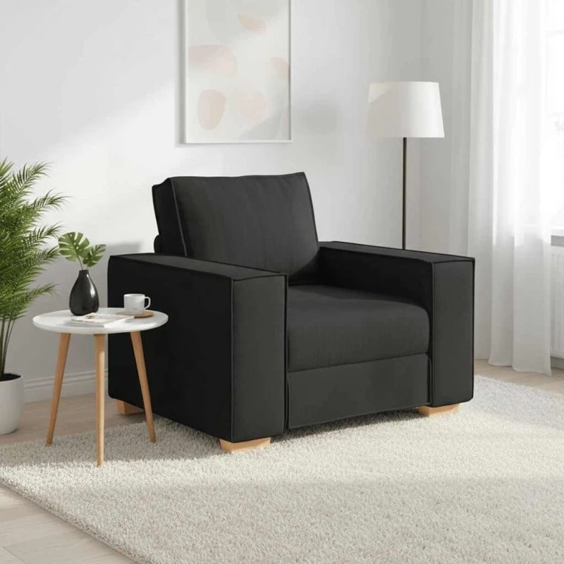vidaXL Sofastol Sort 100x78x84 cm Stof