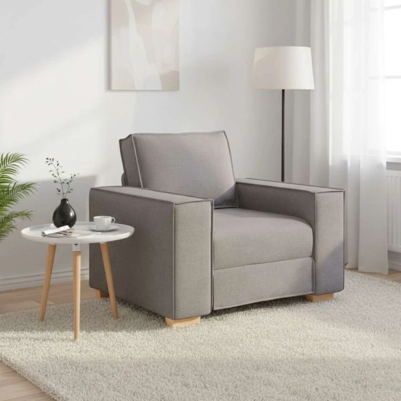 vidaXL Sofastol Taupe 60 cm Stof