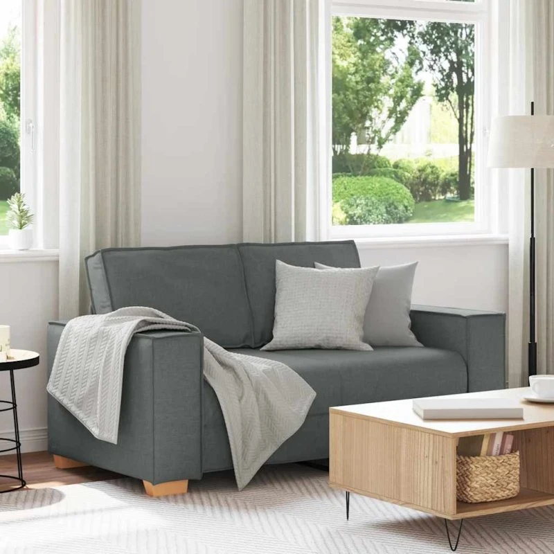 vidaXL 2-personers sofa mørkegrå 160x78x84 cm stof