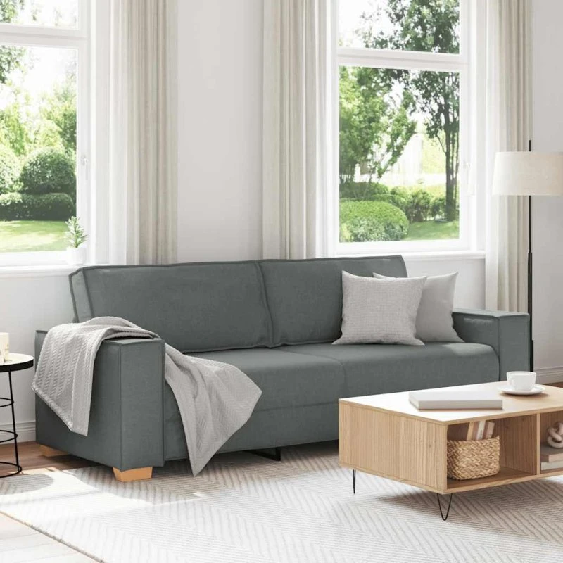vidaXL 3-personers sofa mørkegrå 180 cm stof