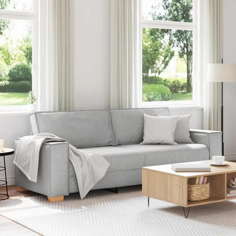 vidaXL 3-personers sofa skygrå 180 cm stof