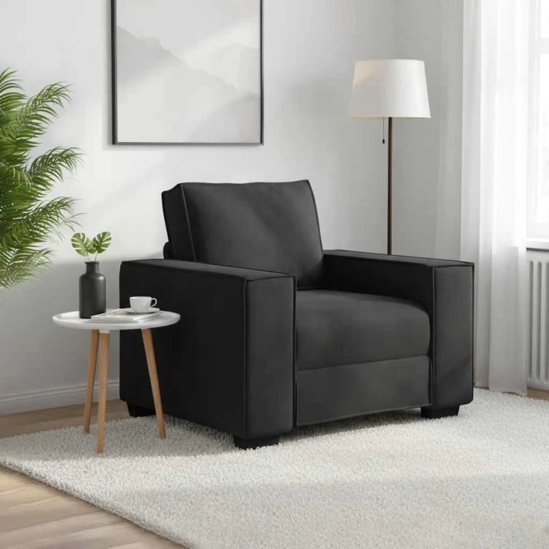 vidaXL Sofastol 100x78x84 cm fløjl sort