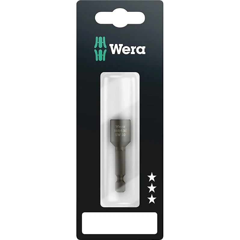 Wera topnøgleindsats 10x50 mm 1/4'' med magnet (869/4 M SB)