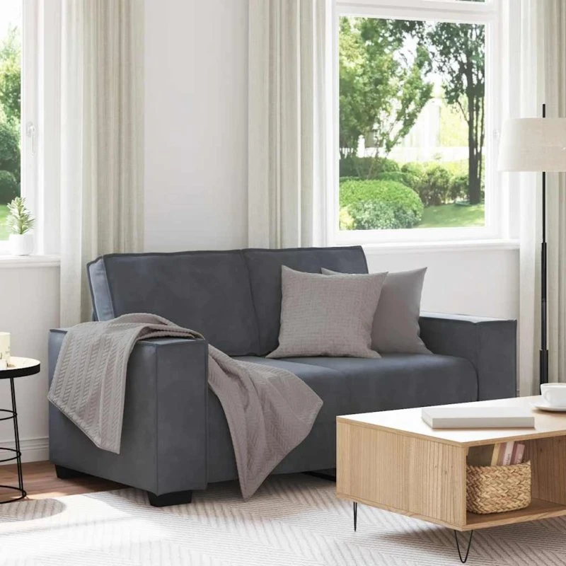 vidaXL 2-personers sofa 160x78x84 cm mørkegrå velour