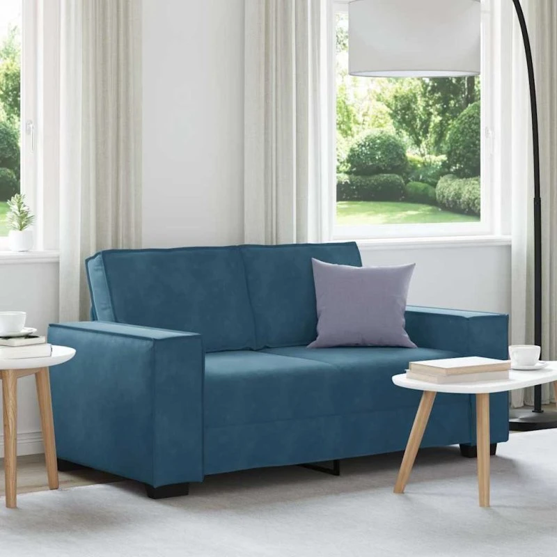 vidaXL 2-personers sofa 160x78x84 cm fløjl blå