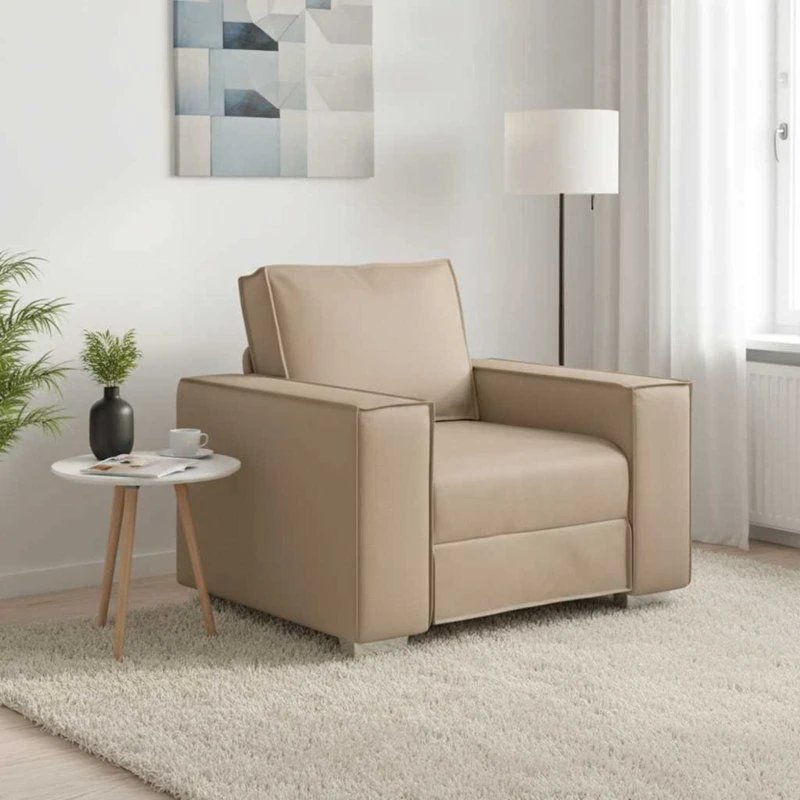 vidaXL Sofa Stol Cappuccino 100 cm Kunstlæder