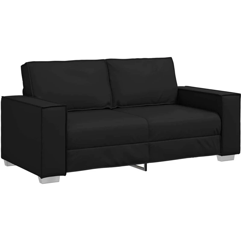 vidaXL Tosæders sofa Sort 180 cm Kunstlæder