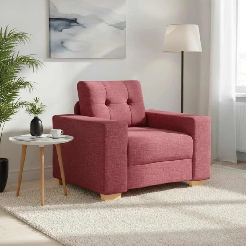 vidaXL Sofastol 100x78x80 cm Stof Vinrød