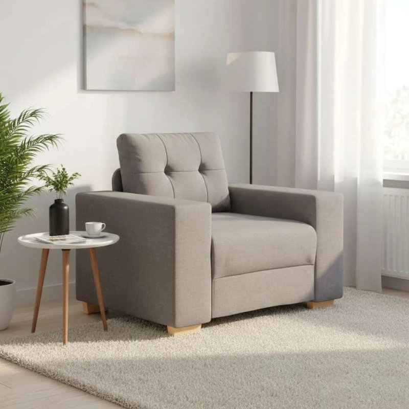 vidaXL lænestol 100x78x80 cm stof gråbrun