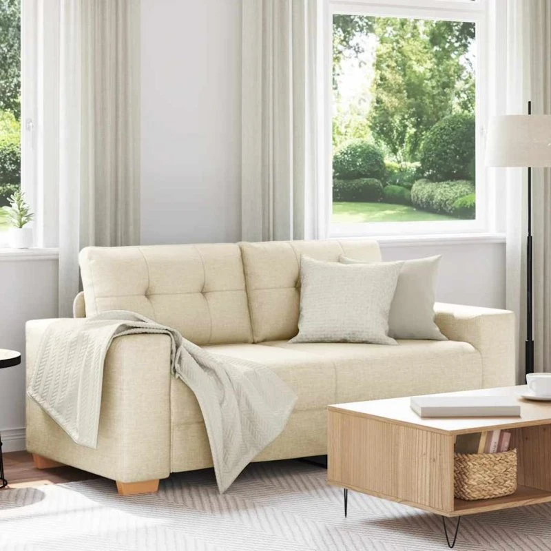 vidaXL Elskovssofa Hør 180 cm