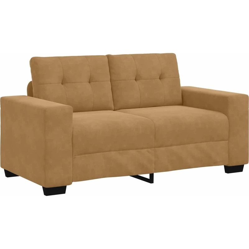 vidaXL Tosæders sofa brun fløjl 120 cm