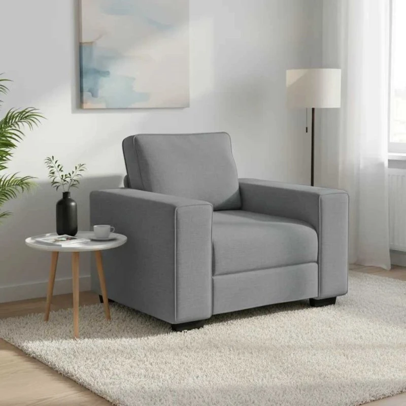 vidaXL Lænestol 100x77x82 cm Stof Lysegrå