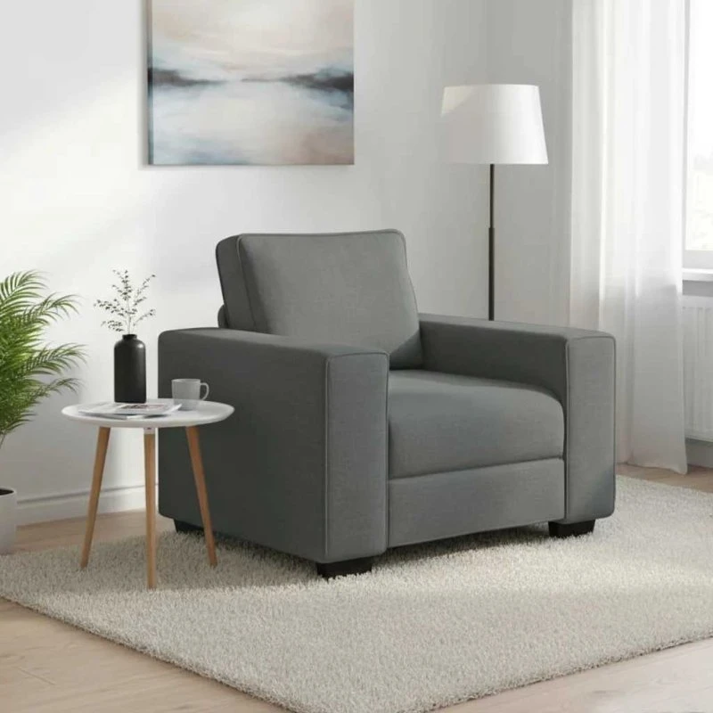 vidaXL Lænestol 100x77x82 cm Mørkegrå Stof