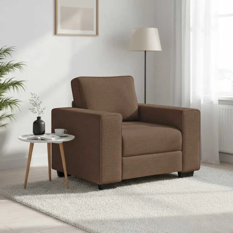 vidaXL Lænestol 100x77x82 cm Stof Brun