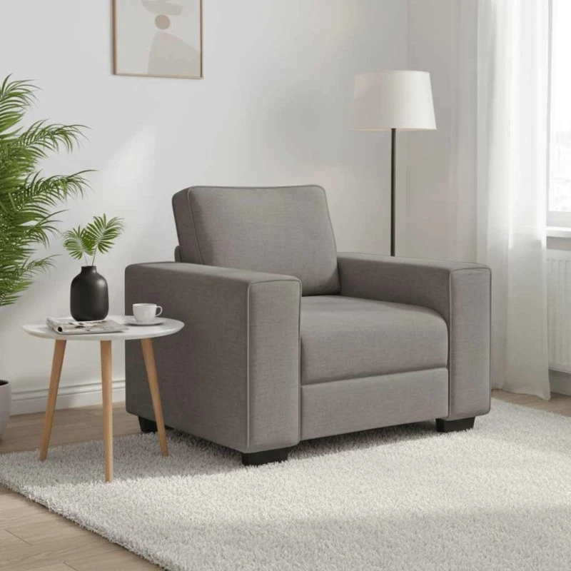 vidaXL Lænestol 100x77x82 cm Stof Gråbrun