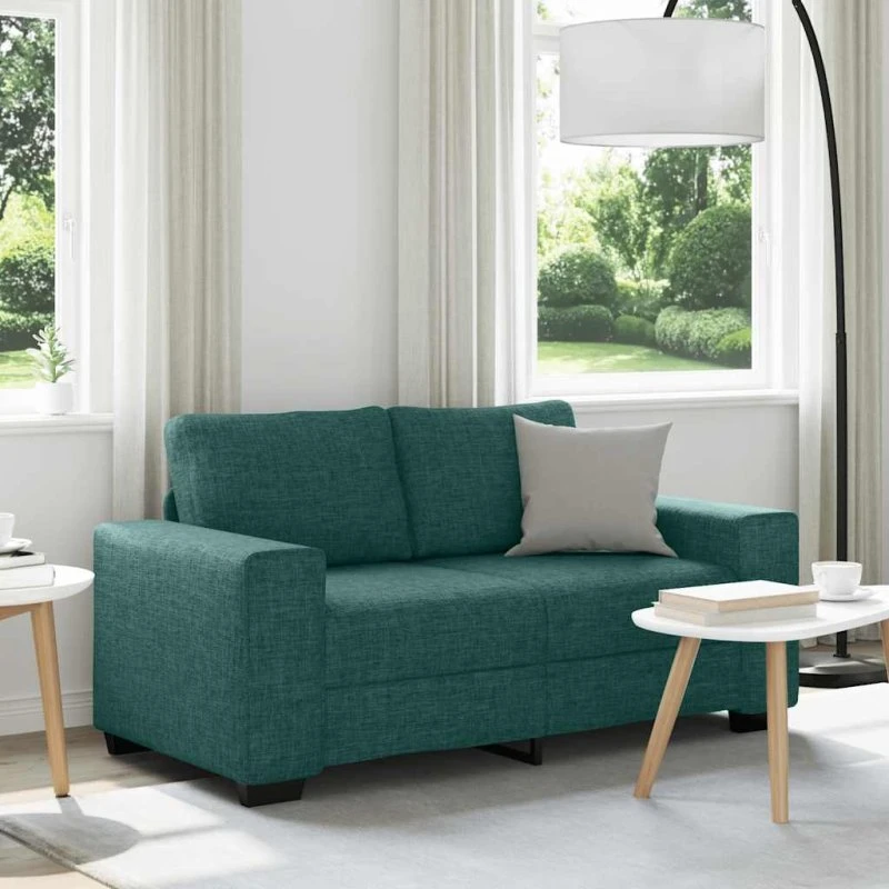 vidaXL 2-personers sofa 160x77x82 cm mørkegrøn
