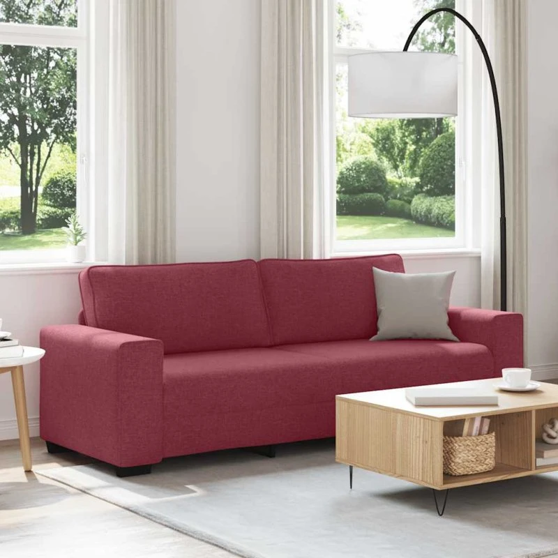 vidaXL 3-personers sofa vinrød 220x77x82 cm