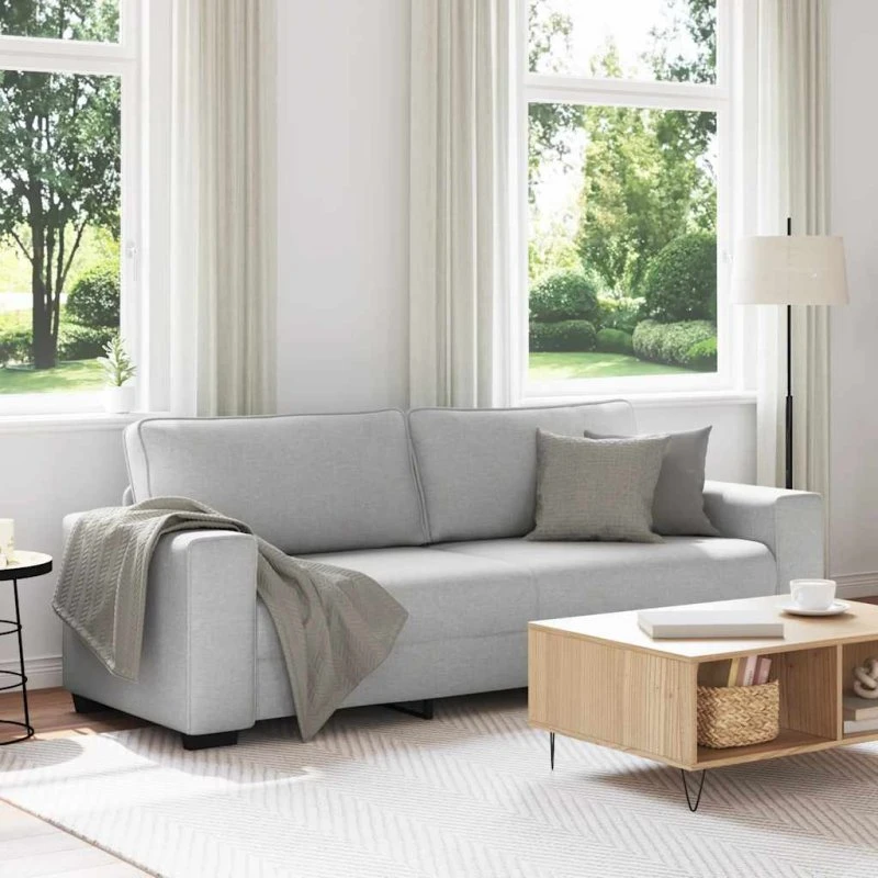 vidaXL 3-personers sofa 220x77x82 cm stof skygrå