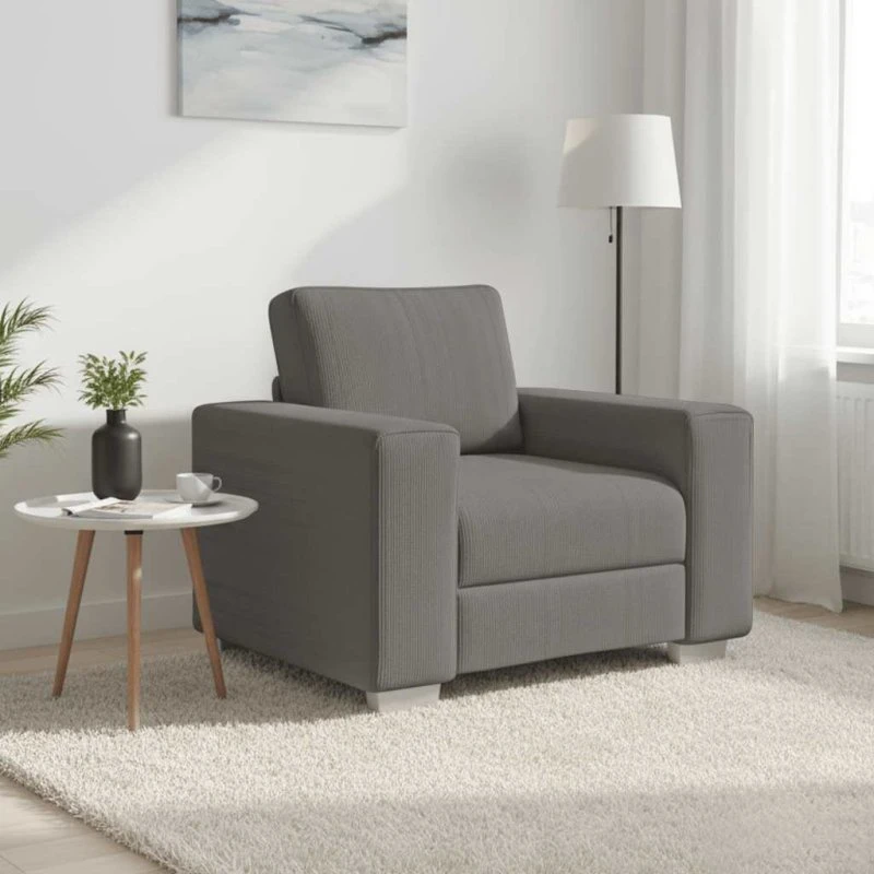 vidaXL Sofastol 100x77x82 cm Fløjlsstof Lysegrå
