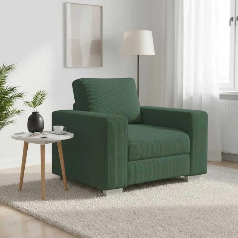 vidaXL sofastol 100x77x82 cm mørkegrøn fløjlsstof