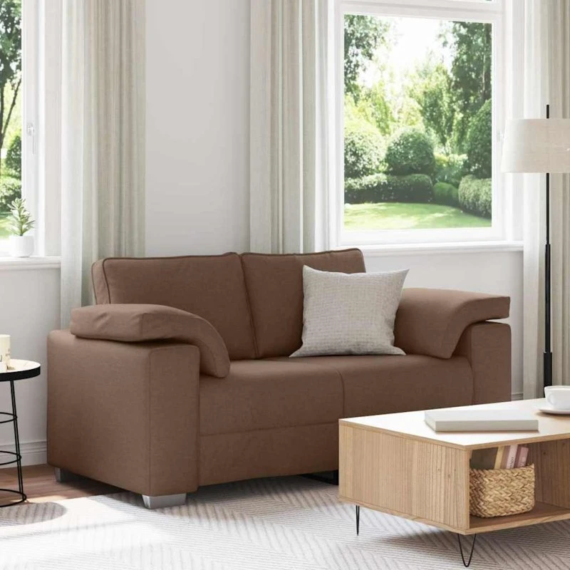 vidaXL Tosæders sofa Brun 160 cm Stof