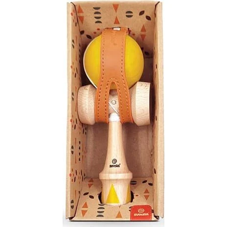 Kendama trælegetøj - Gul (fra 6 år)