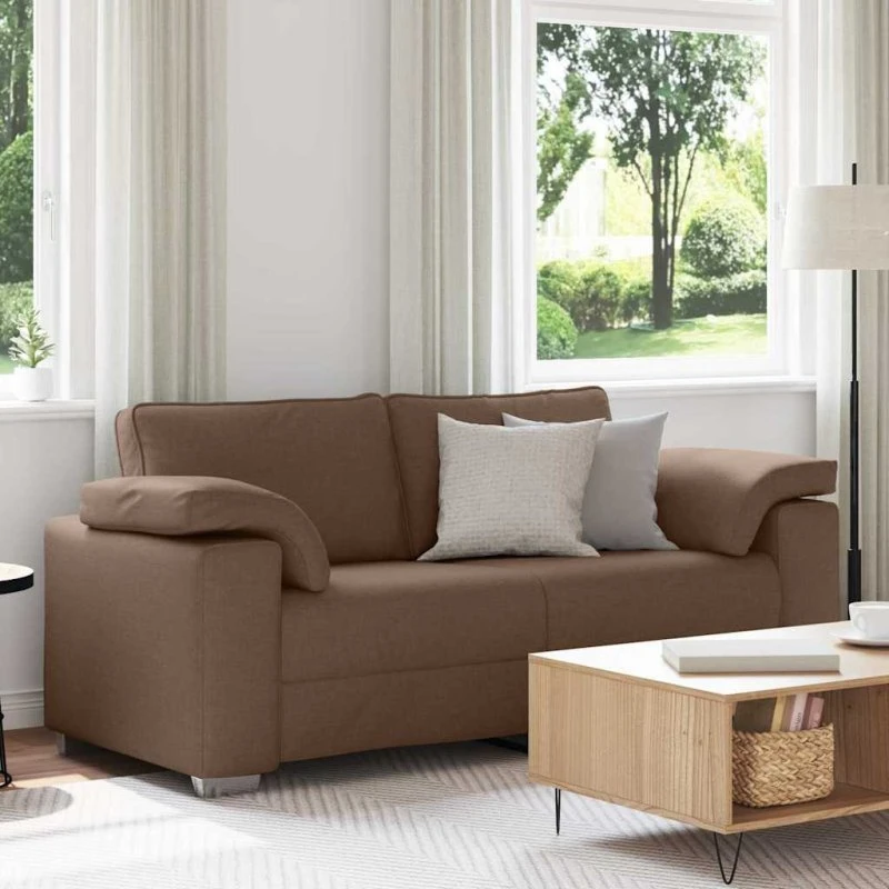 vidaXL Tosæders sofa brun 180 cm stof