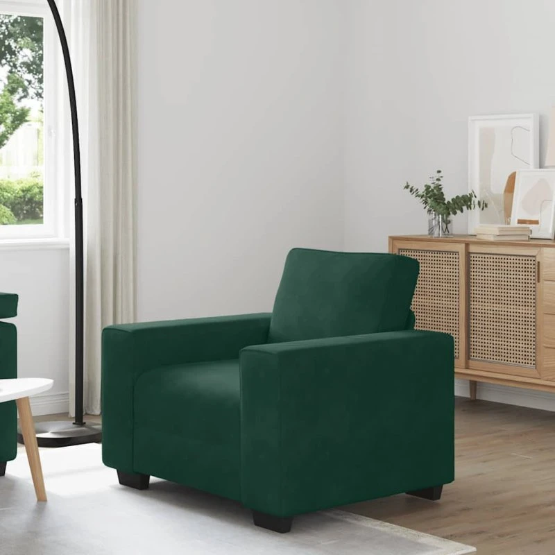 vidaXL Sofastol 100x77x82 cm fløjl lysegrøn
