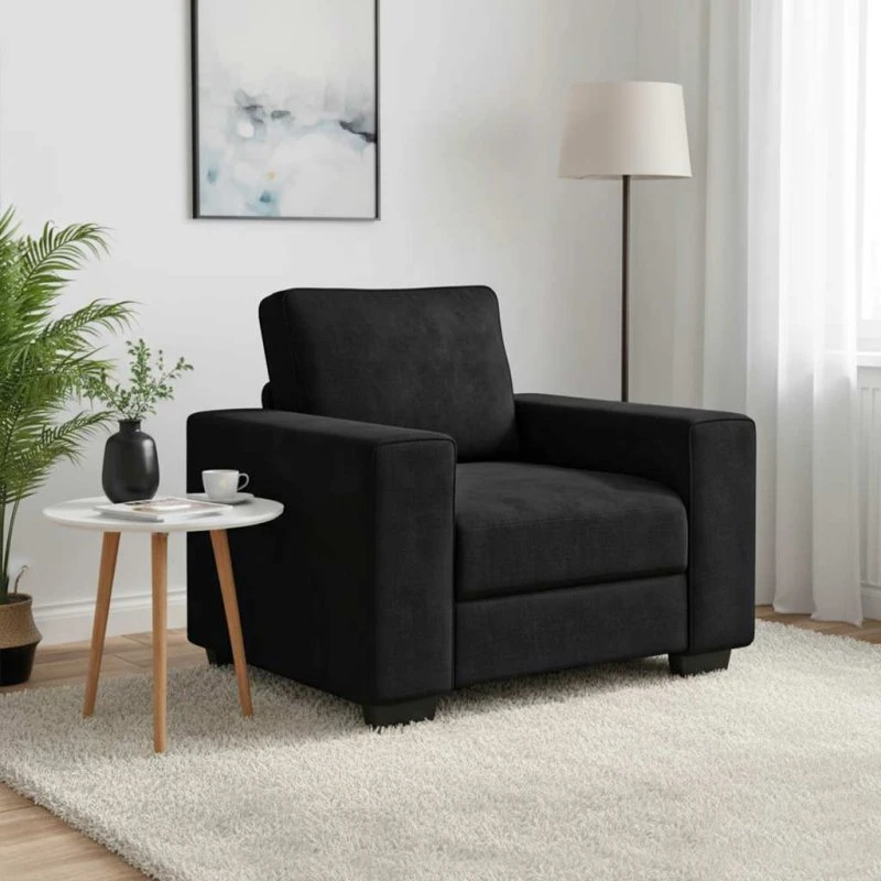 vidaXL sofastol 100x77x82 cm fløjl sort