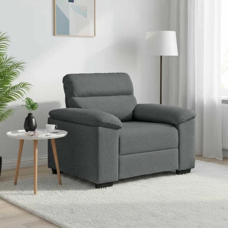 vidaXL Lænestol 100x81x84 cm Mørkegrå Stof