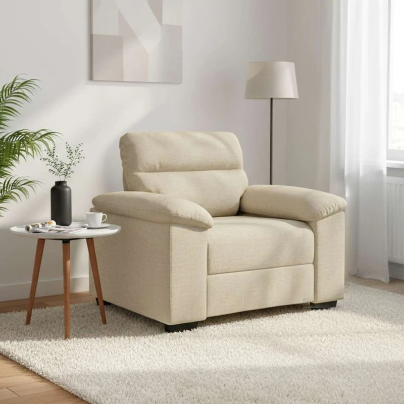 vidaXL lænestol 100x81x84 cm stof cremefarvet
