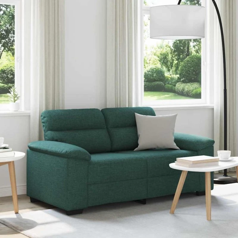 vidaXL 2-personers sofa 160x81x84 cm mørkegrøn