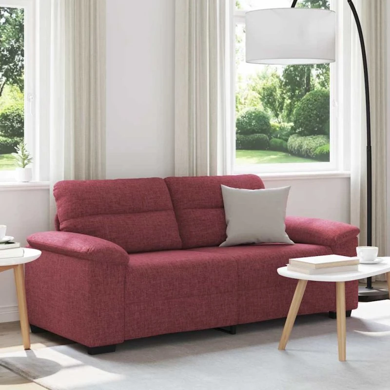 vidaXL 2-personers sofa 180x81x84 cm vinrød stof