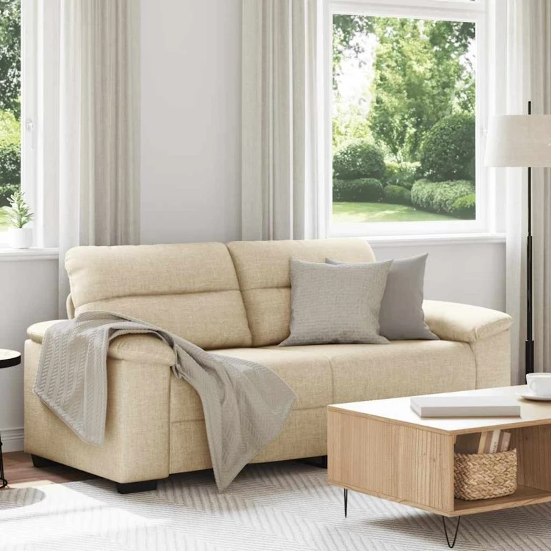 vidaXL 2-personers sofa 180x81x84 cm cremefarvet