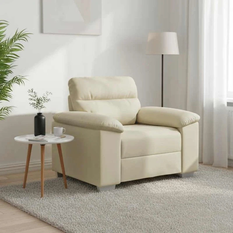 vidaXL lænestol 100x81x84 cm kunstlæder creme