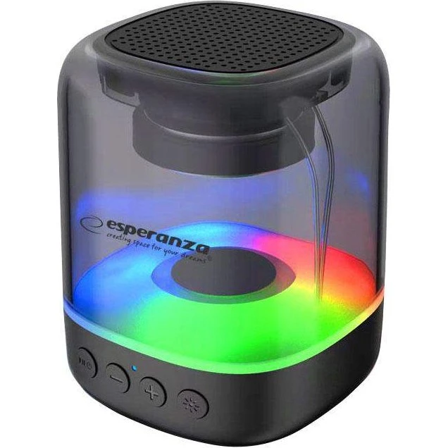 Esperanza EP154 Bluetooth-højttaler, sort, RGB, genopladelig