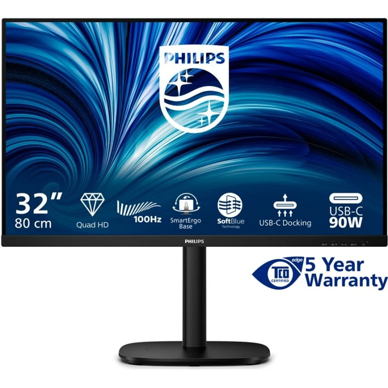 Philips 32B2U3601 32" QHD 100Hz IPS Skærm - Sort