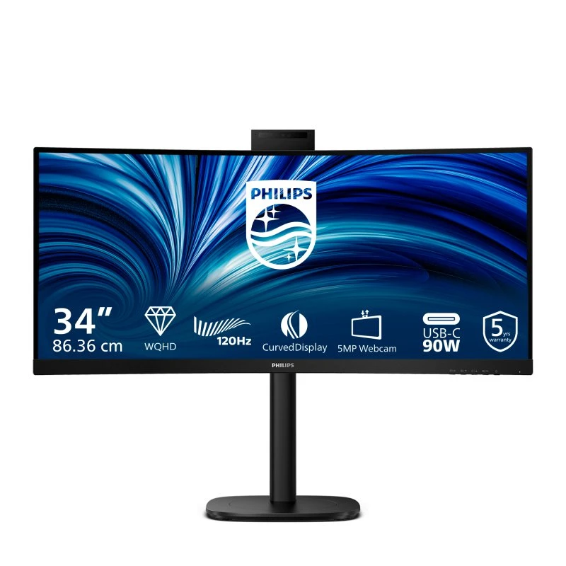 Philips 34B2U3600CH 34" UQHD VA-kurve 120Hz USB-C KVM
