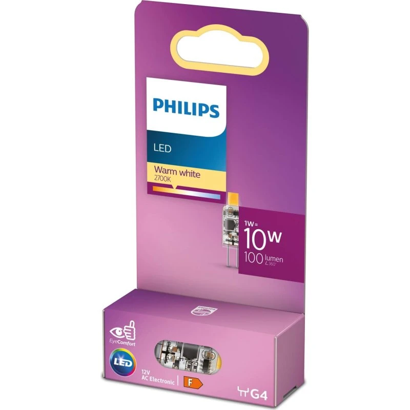 Philips LED G4 10W 12V 100lm Varmhvid Dimbar