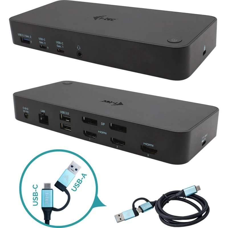 I-Tec CATRIPLEDOCKPDPRO Dockingstation - 2xDP, 3x HDMI, 100W PD