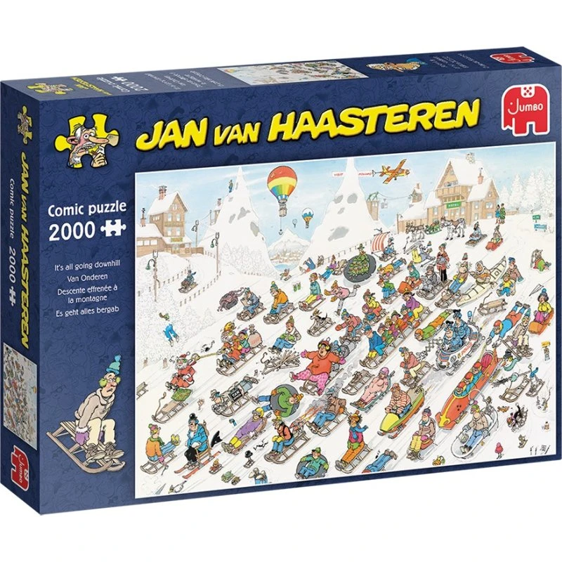 Jan Van Haasteren It's All Going Downhill Puslespil, 2000 brikker
