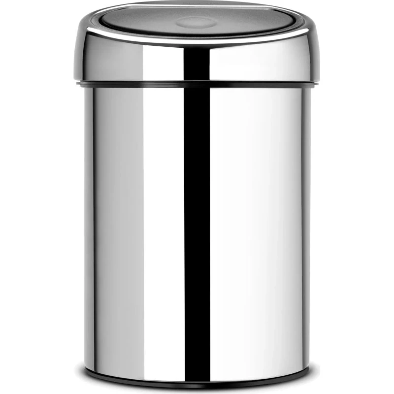 Brabantia Touch Bin 3L væg, brilliant steel (sølv)
