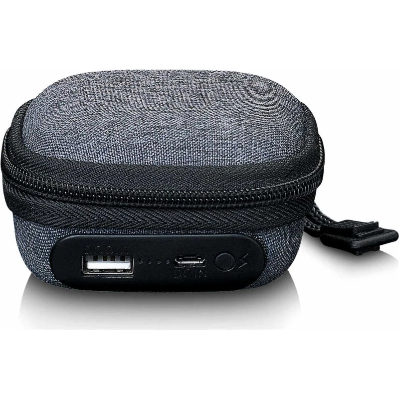 Lenco PBC-10GY Hovedtelefonetui med Powerbank – Grå
