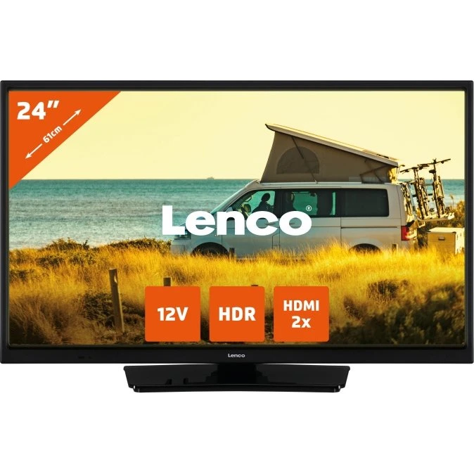 Lenco LED-2423BK 24" HD LED TV med 12V Adapter