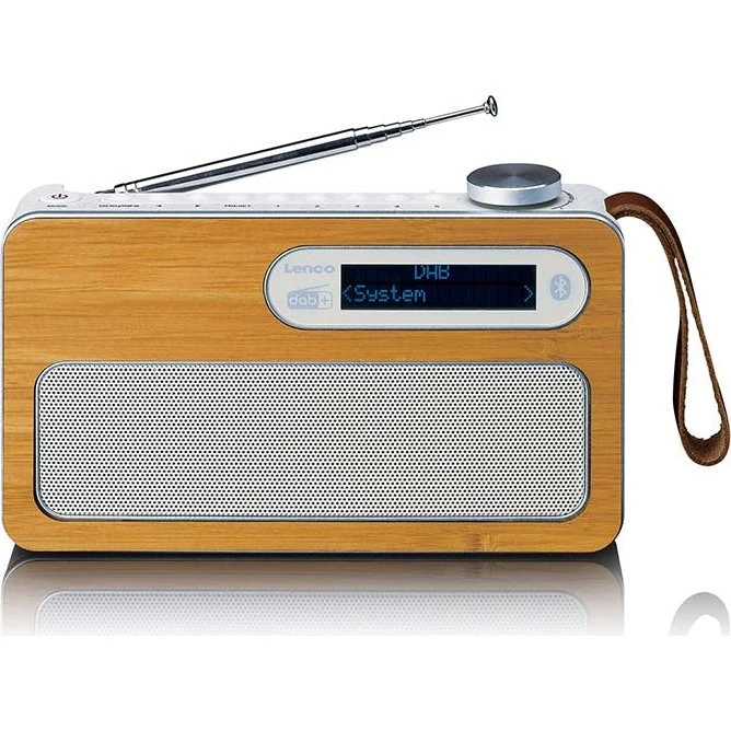 Lenco PDR-040EF Bærbar DAB+-radio med Bluetooth, bambus
