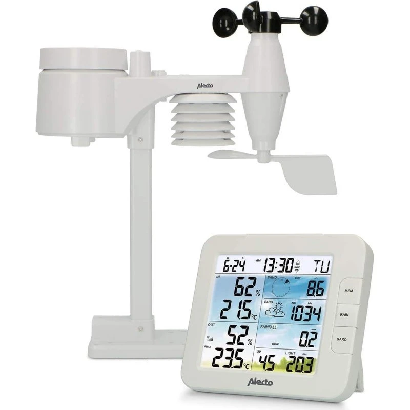 Alecto WS5400 Professional 8 i 1 Wi-Fi Vejrstation med Trådløs Sensor