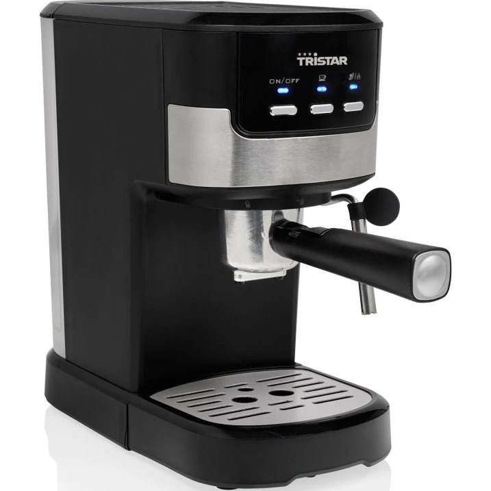 Tristar CM-2278 Espressomaskine med Mjølkskummare, Sort, 1,25 L, 20 bar
