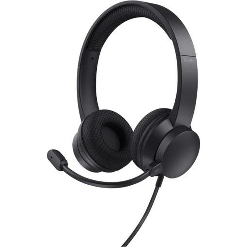 Trust HS-260 USB headset med støjreducerende mikrofon, sort