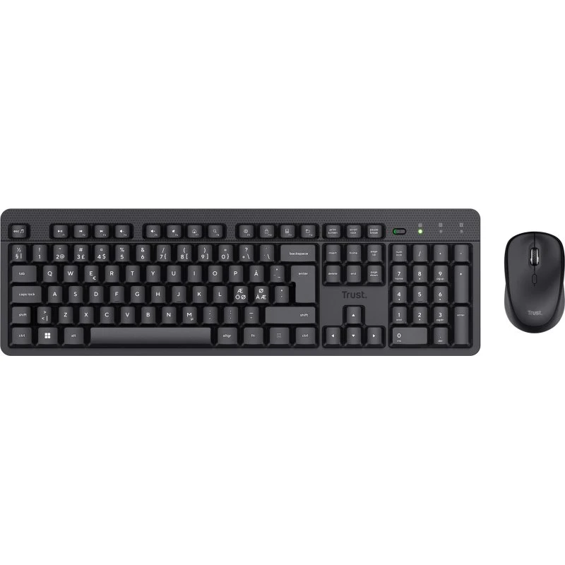 Trust TKM-360 Trådløs Mus & Tastatur Nordic (Sort)